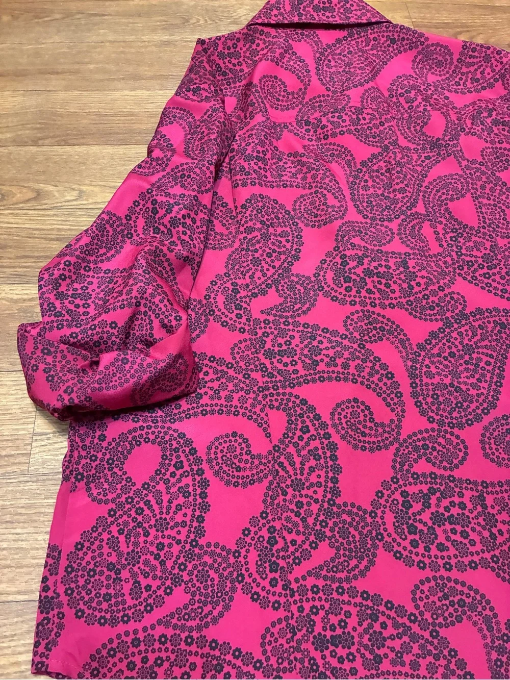 Michael Kors Paisley Zip Up Blouse Size XL NWT